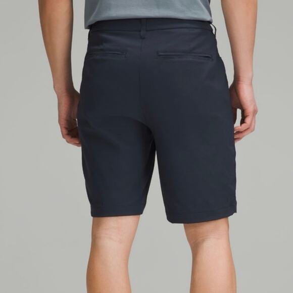 EUC- Lululemon Athletica Men’s ABC Gold Shorts 9” -  size 36 navy - Picture 2 of 7